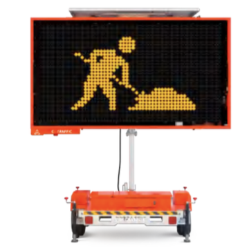 Mega OPTRAFFIC Solar Powered Full Matrix Sign Trailer